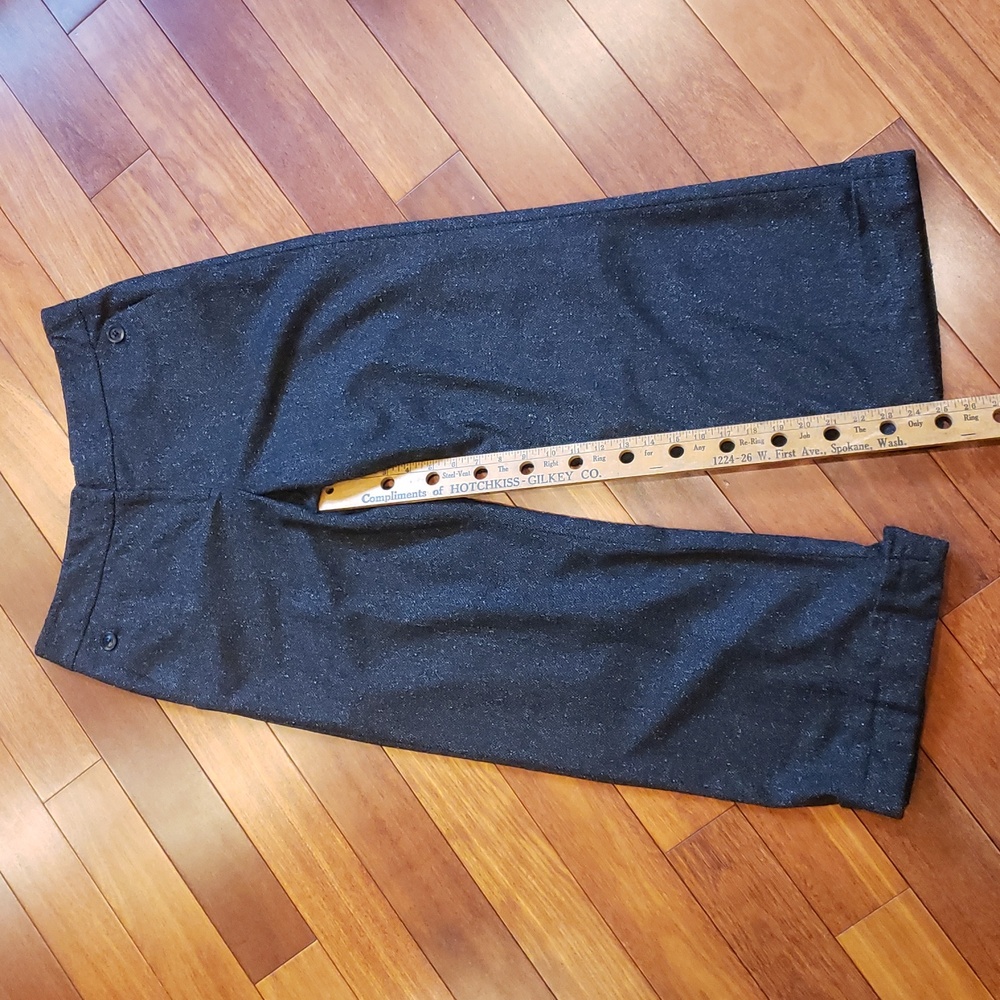 Classiques Entier Women's 6 Twill Herringbone wide leg trouser slack pants - Picture 4 of 10